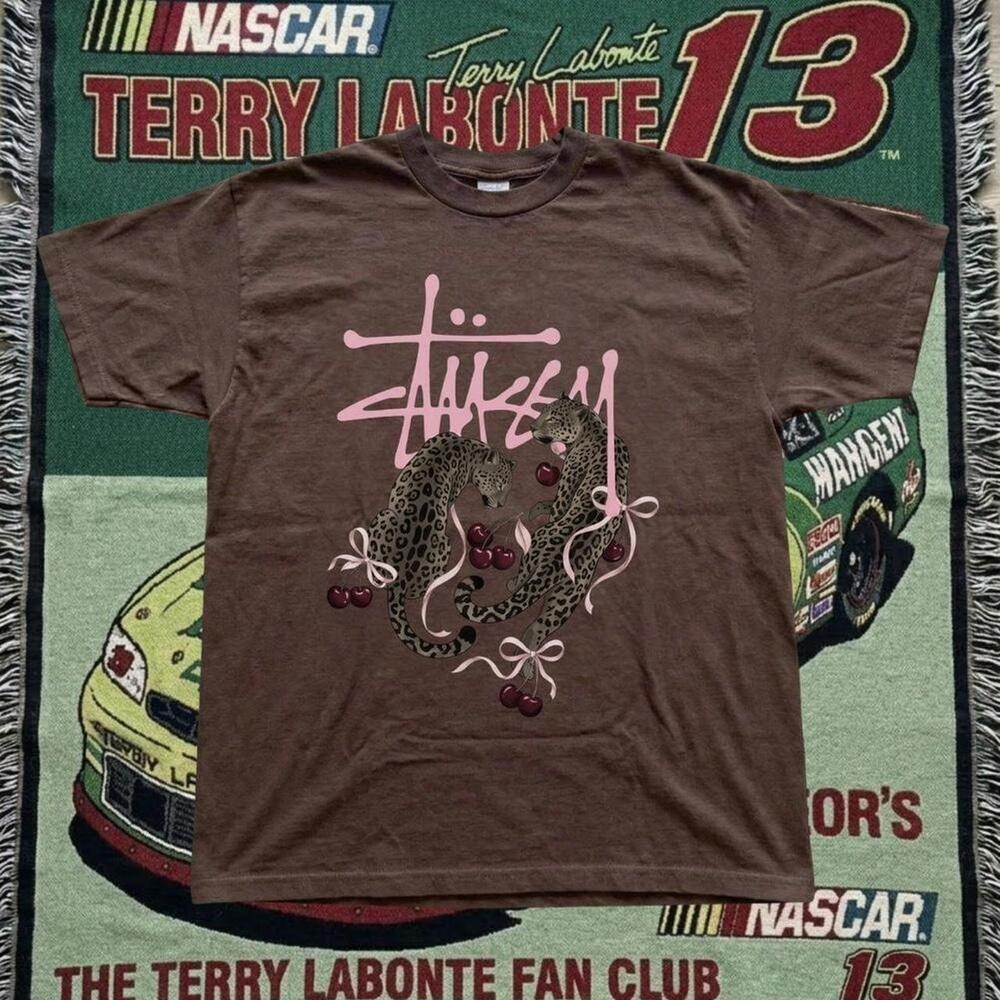 Stussy Dark Chocolate T-Shirt With Graphictiger